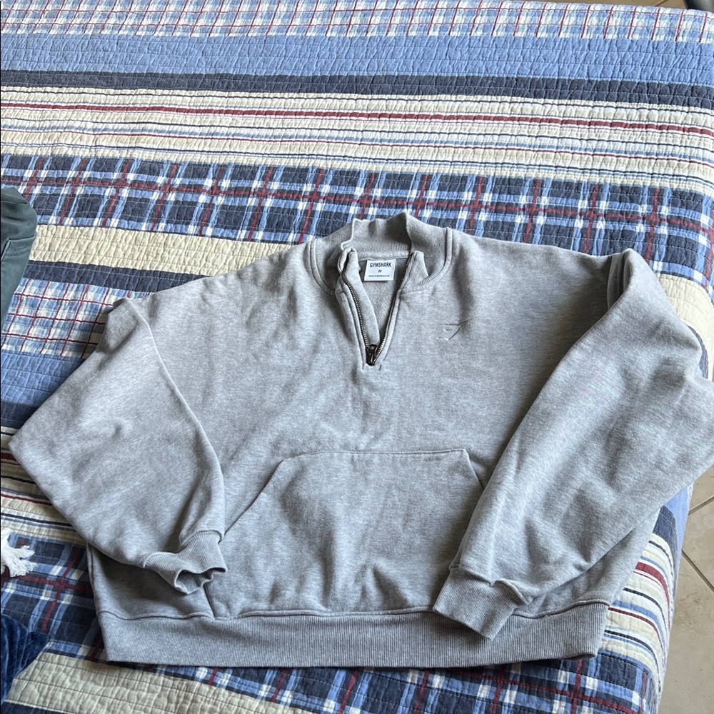 Gray Quarter-Zip Women’s Sweater